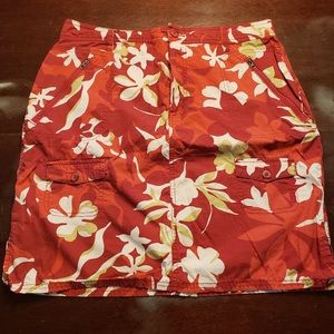 Columbia brand skirt red floral